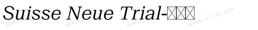 Suisse Neue Trial字体转换